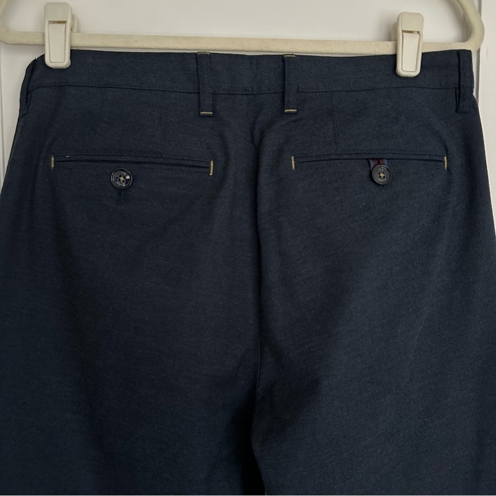 TED BAKER London Navy Cotton Blend Volvek Classic Trouser Pants Career Size 33R - Picture 9 of 16